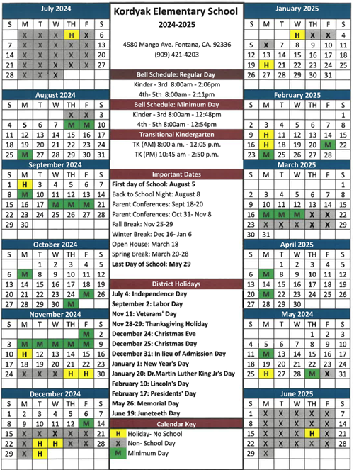 School Calendar